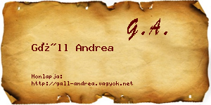 Gáll Andrea névjegykártya