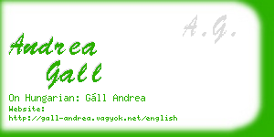 andrea gall business card
